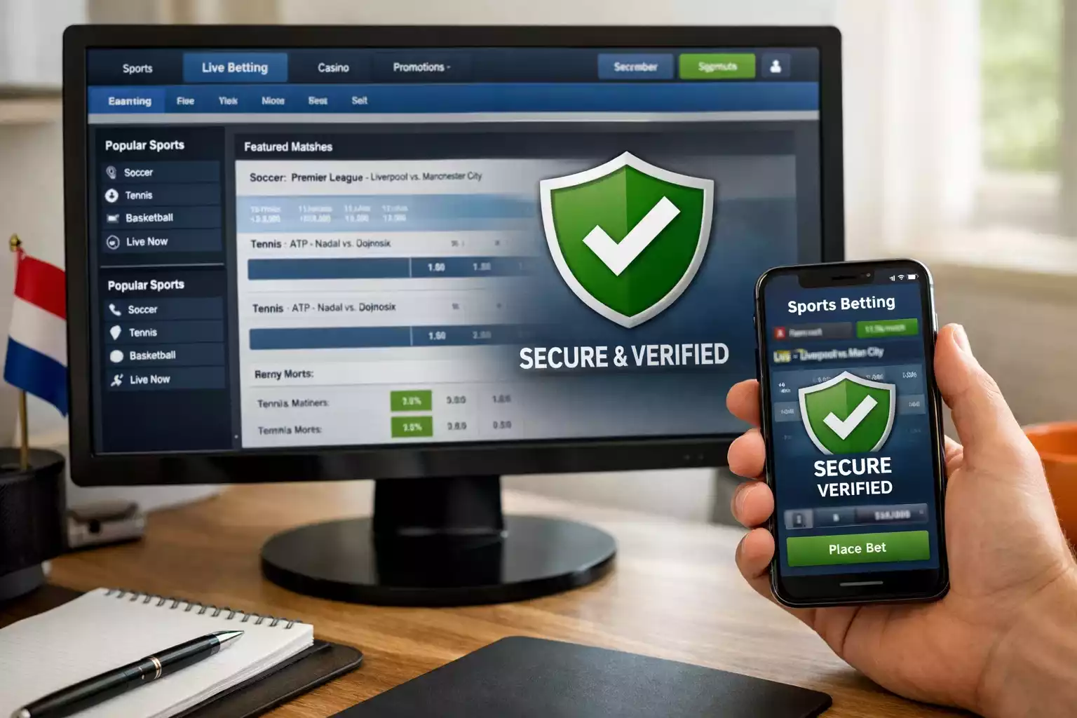 Ksa vergunning logo en betrouwbare online betting interface